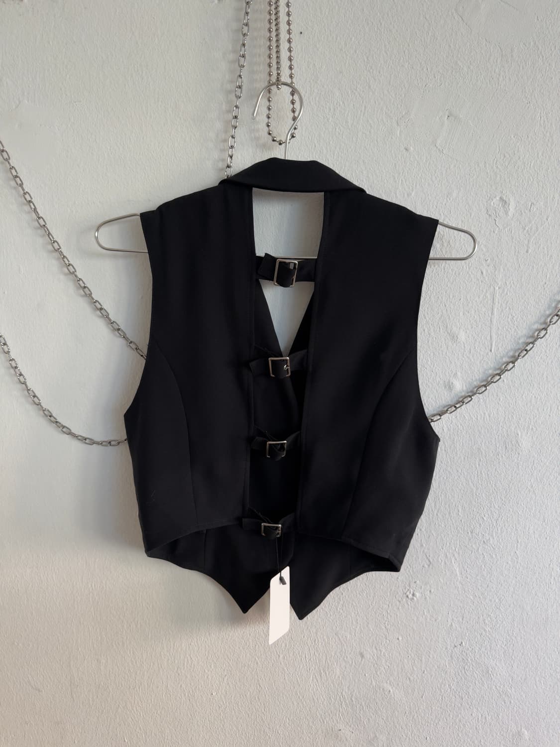 rare* JPN vtg 백슬릿 버클 레이어드 베스트 상품이미지5