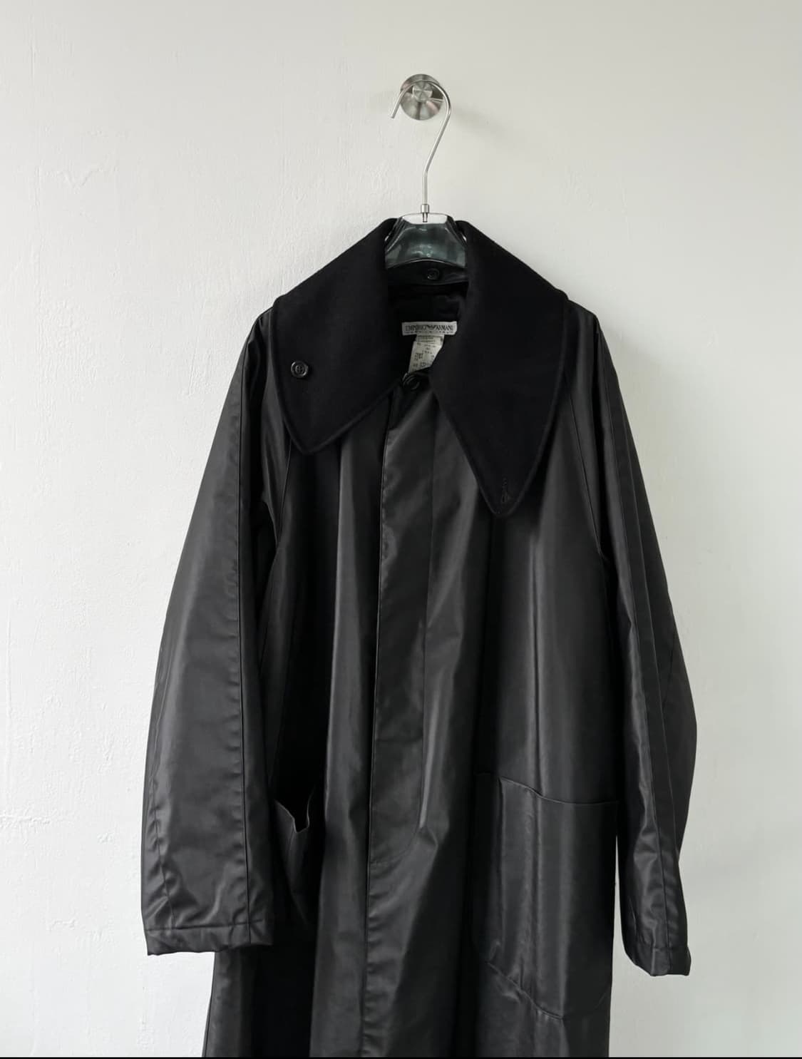 엠포리오 아르마니 96AW 하이넥 코팅 코트 상품이미지3