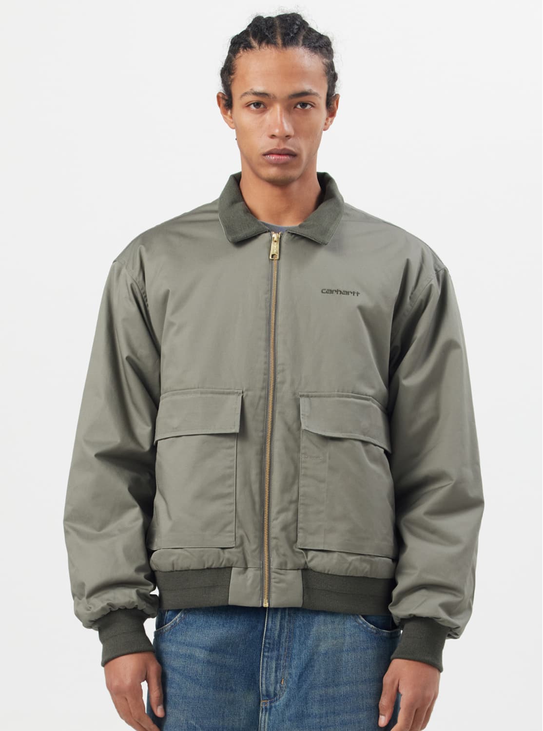칼하트wip 벌컨 자켓 세이지 그린/블랙 상품이미지1