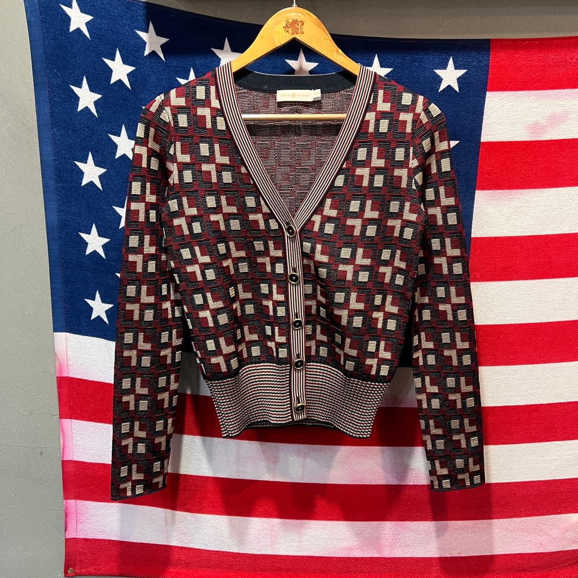 토리버치 패턴 가디건 상품이미지1