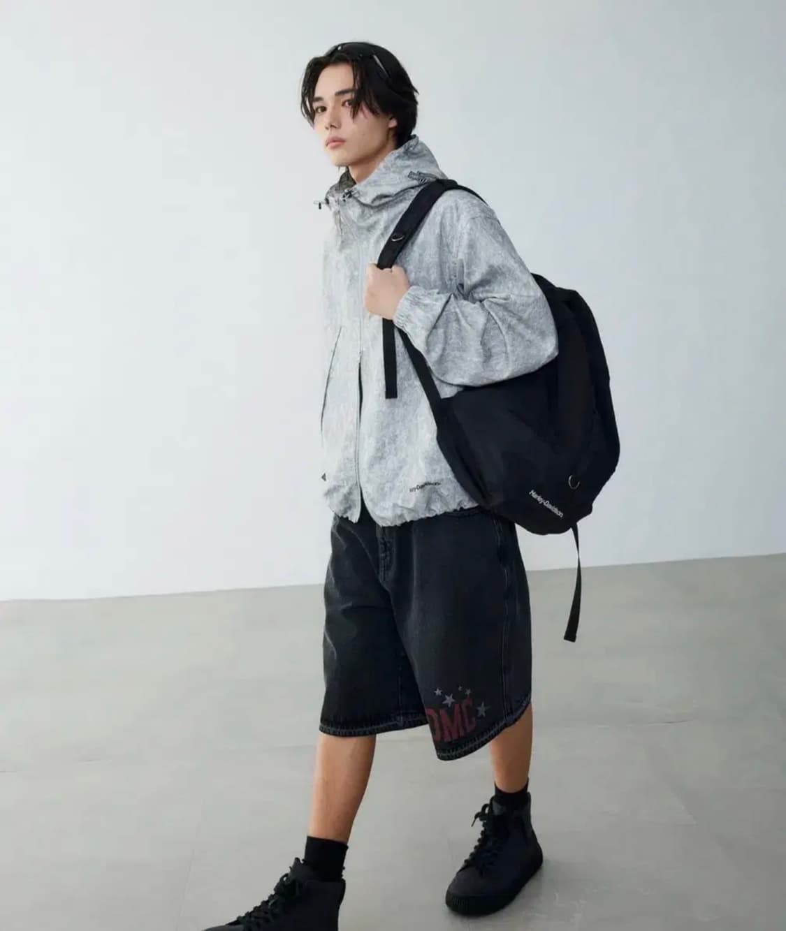 [새제품/L] 할리데이비슨 윈드브레이커 자켓 - 라이트 그레이 상품이미지2