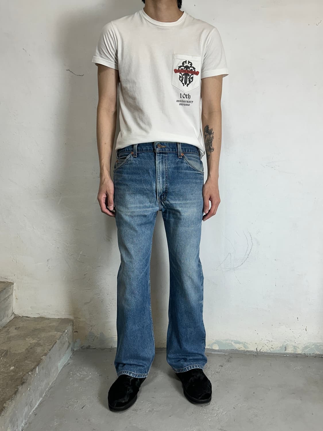 90's USA Made 빈티지 리바이스 517 오렌지탭 부츠컷 데님 상품이미지2