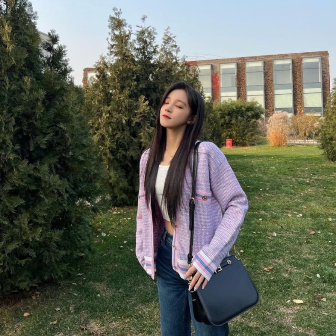 산드로 트위드 이펙트 크롭 가디건 상품이미지2