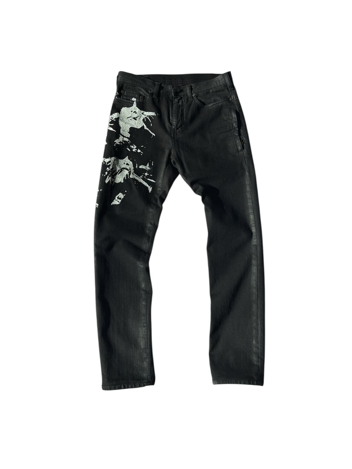 Abstract Face Waxed Jean 상품이미지1