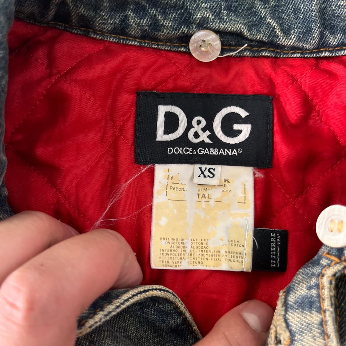 W 90 돌체앤가바나 90s 데님 누빔 트러커 자켓  상품이미지3