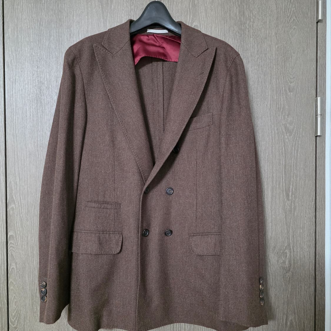 [정품] 브루넬로 쿠치넬리 울 캐시미어 실크 혼방 더블 재킷 상품이미지3