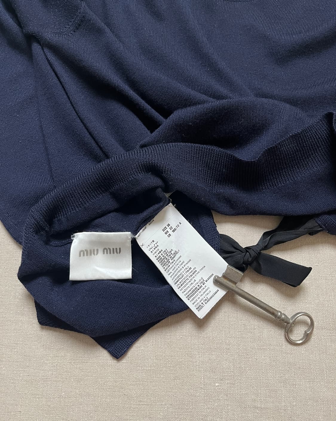 미우미우 백 리본 니트 miu miu  상품이미지5