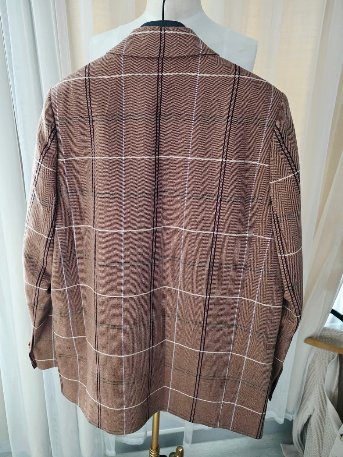 아크네스튜디오  타탄 블레이져 브라운 체크 더블 브레스트 자켓 상품이미지2