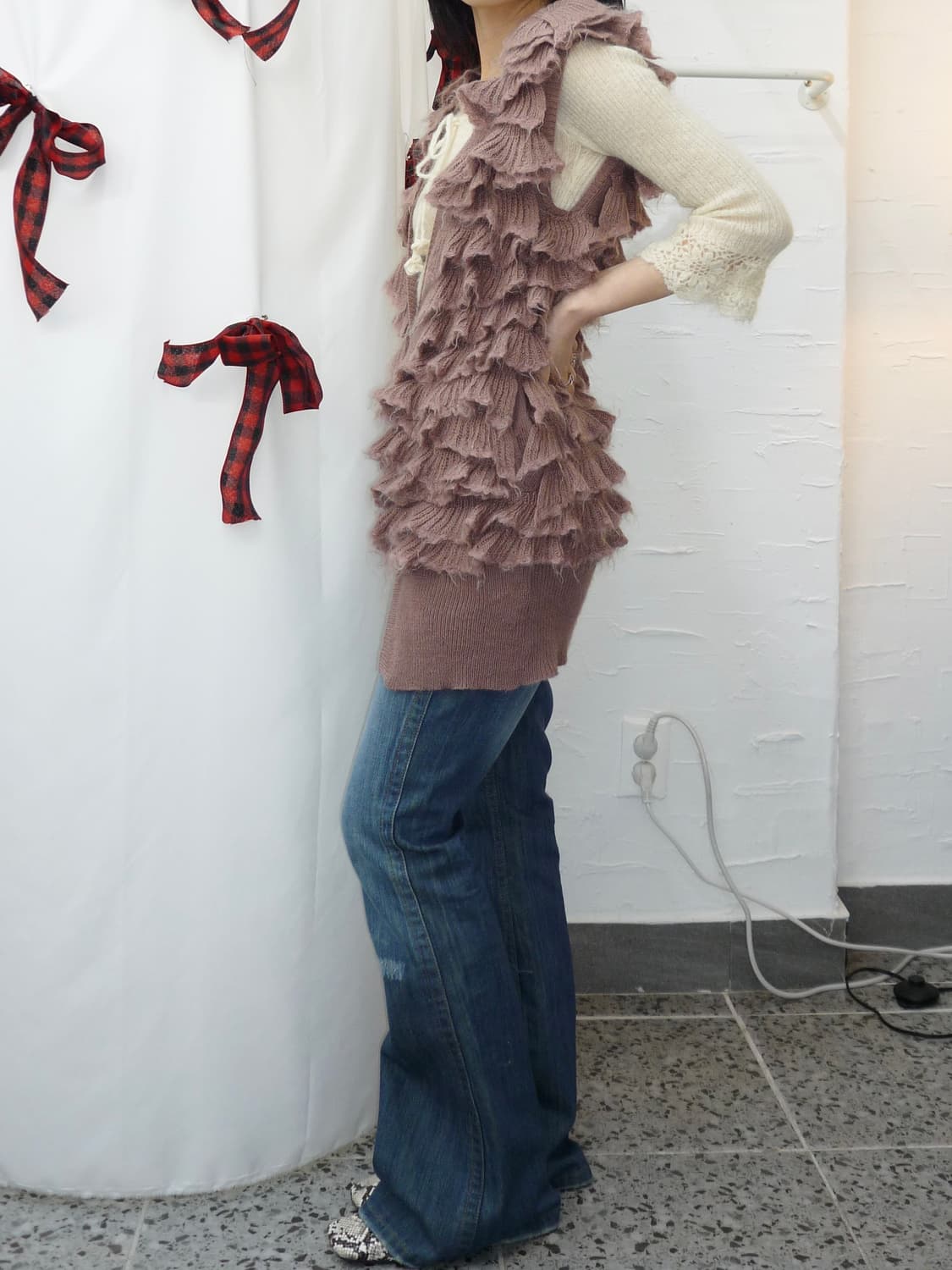 soft wave ruffle vest 상품이미지4