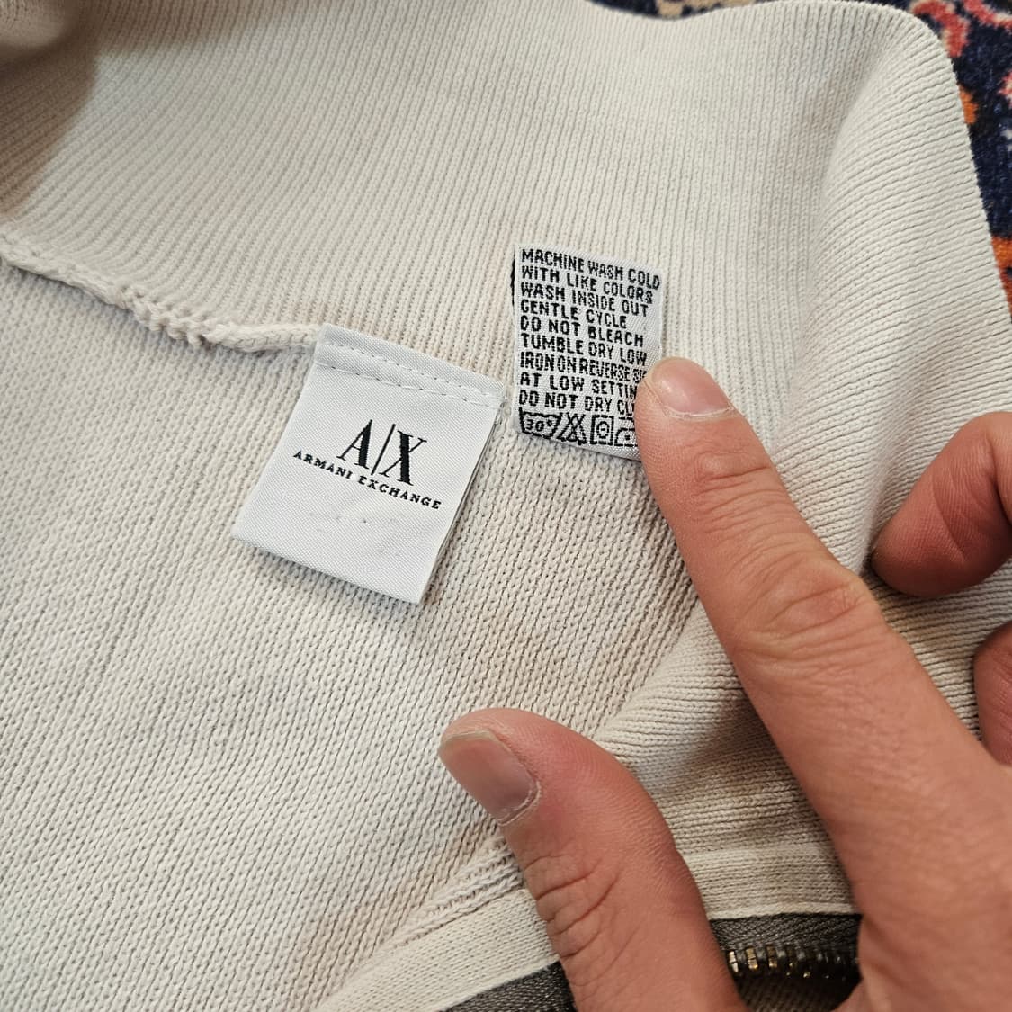 알마니익스체인지  Y2k 프린팅 하이넥 집업 자켓 M 상품이미지7