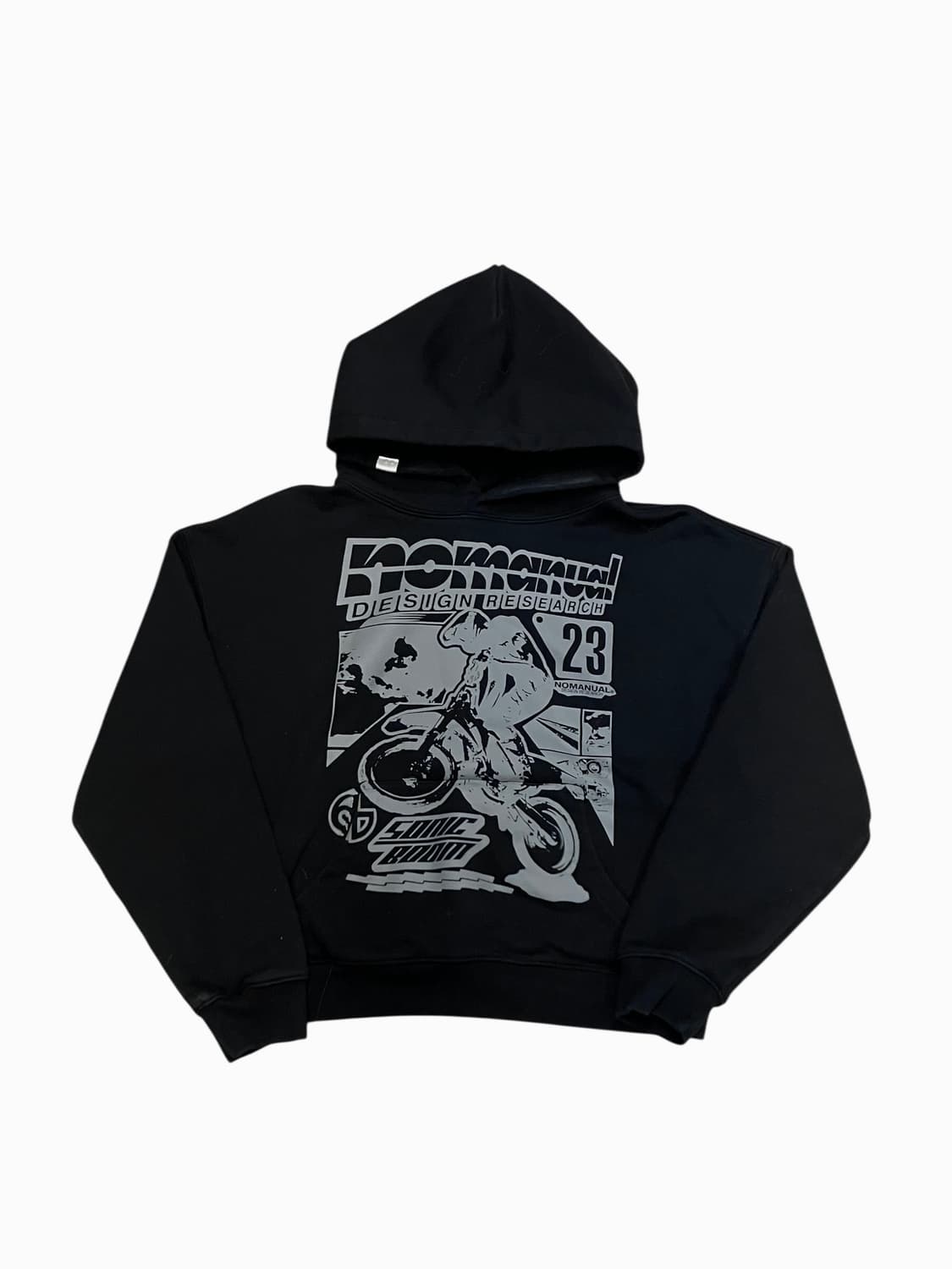 노매뉴얼 프린팅 후드티 블랙 S #csz2918 상품이미지3