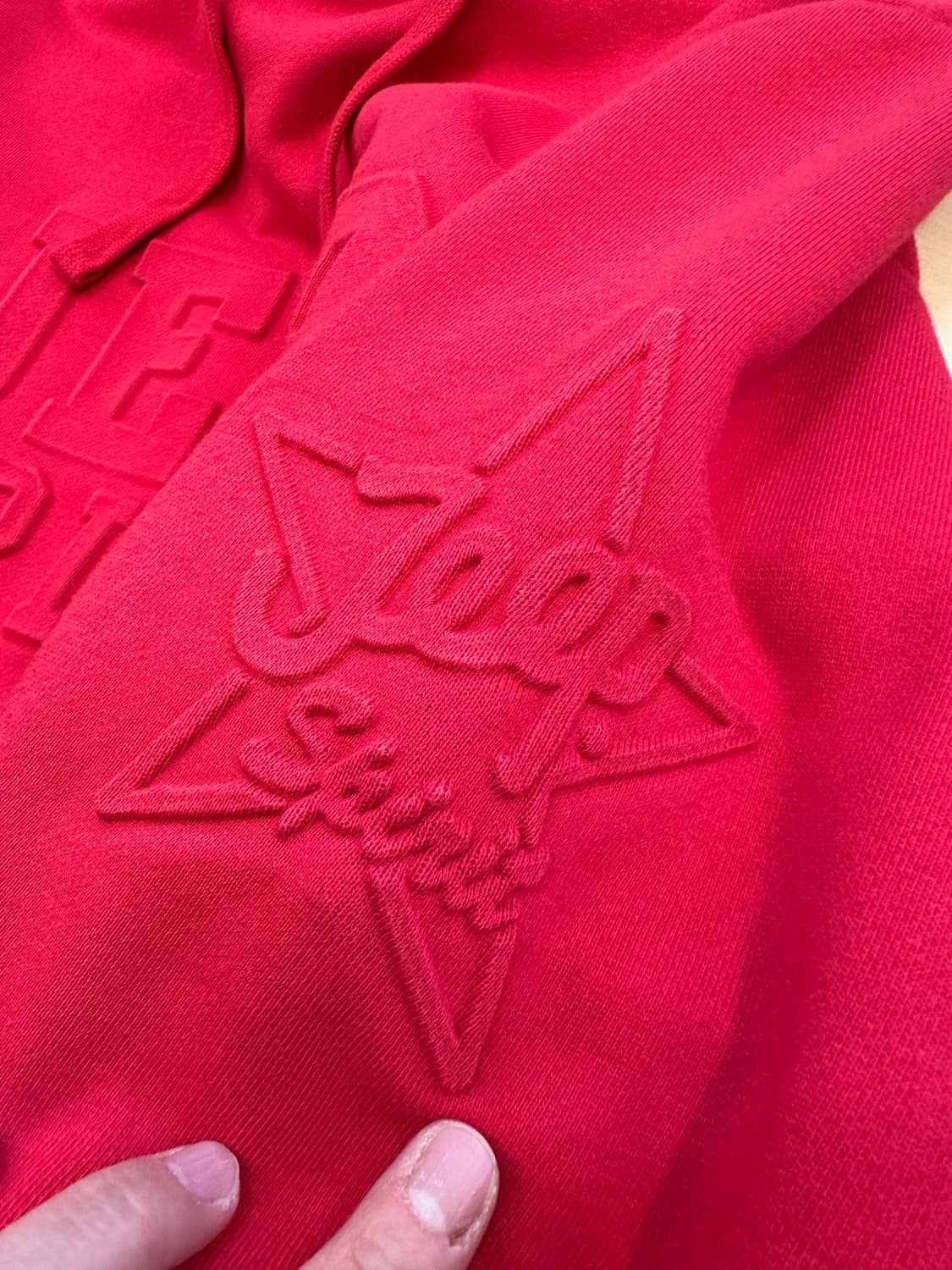 M) 지프 레드 후드 티셔츠 상품이미지7