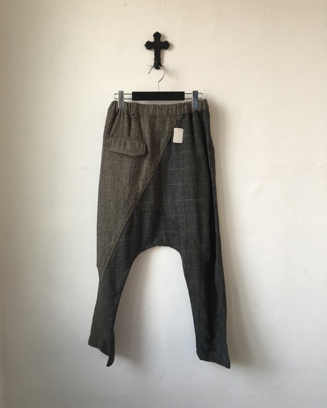 Woolen pattern mixed sarouel pants 상품이미지1