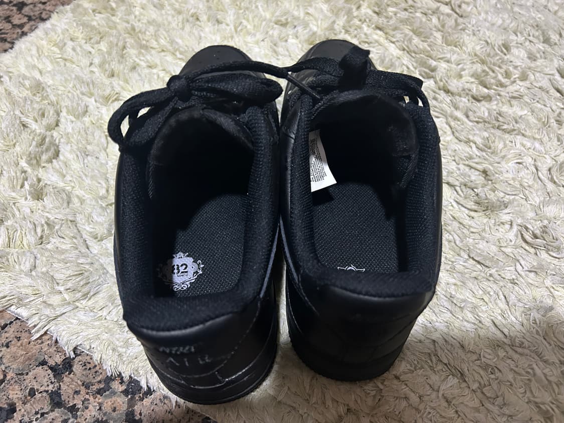 (새상품,250) 나이키 에어포스 블랙 상품이미지3