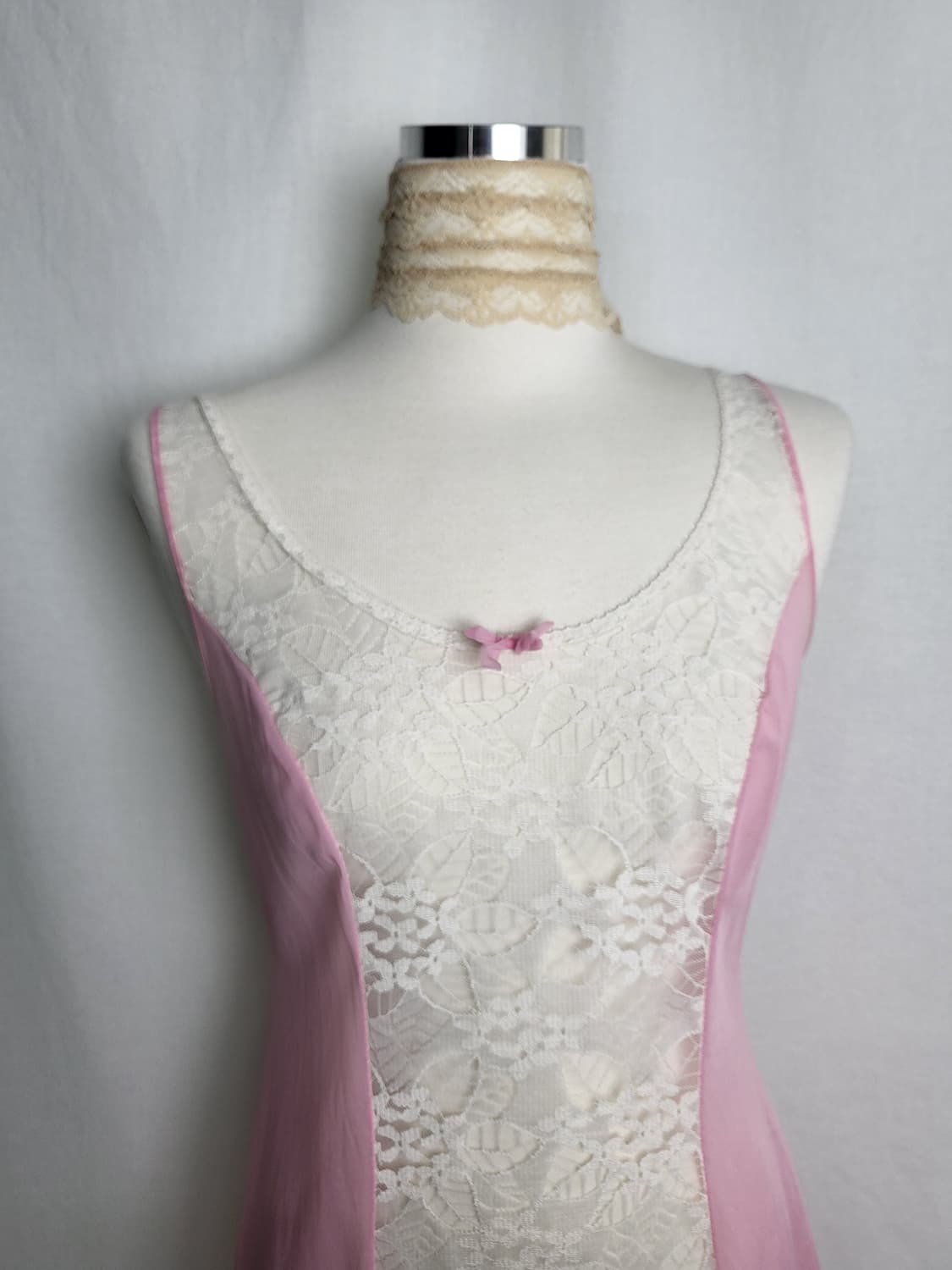 빈티지 더스티 핑크 슬립 원피스 상품이미지5