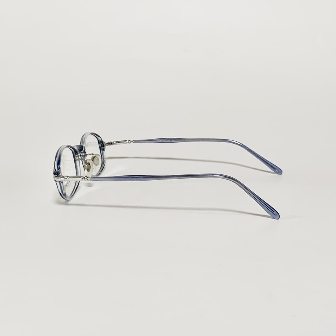 982 데드스탁 빈티지 안경테 레트로 타원형 오벌 슬림 블루 남녀공용 상품이미지5