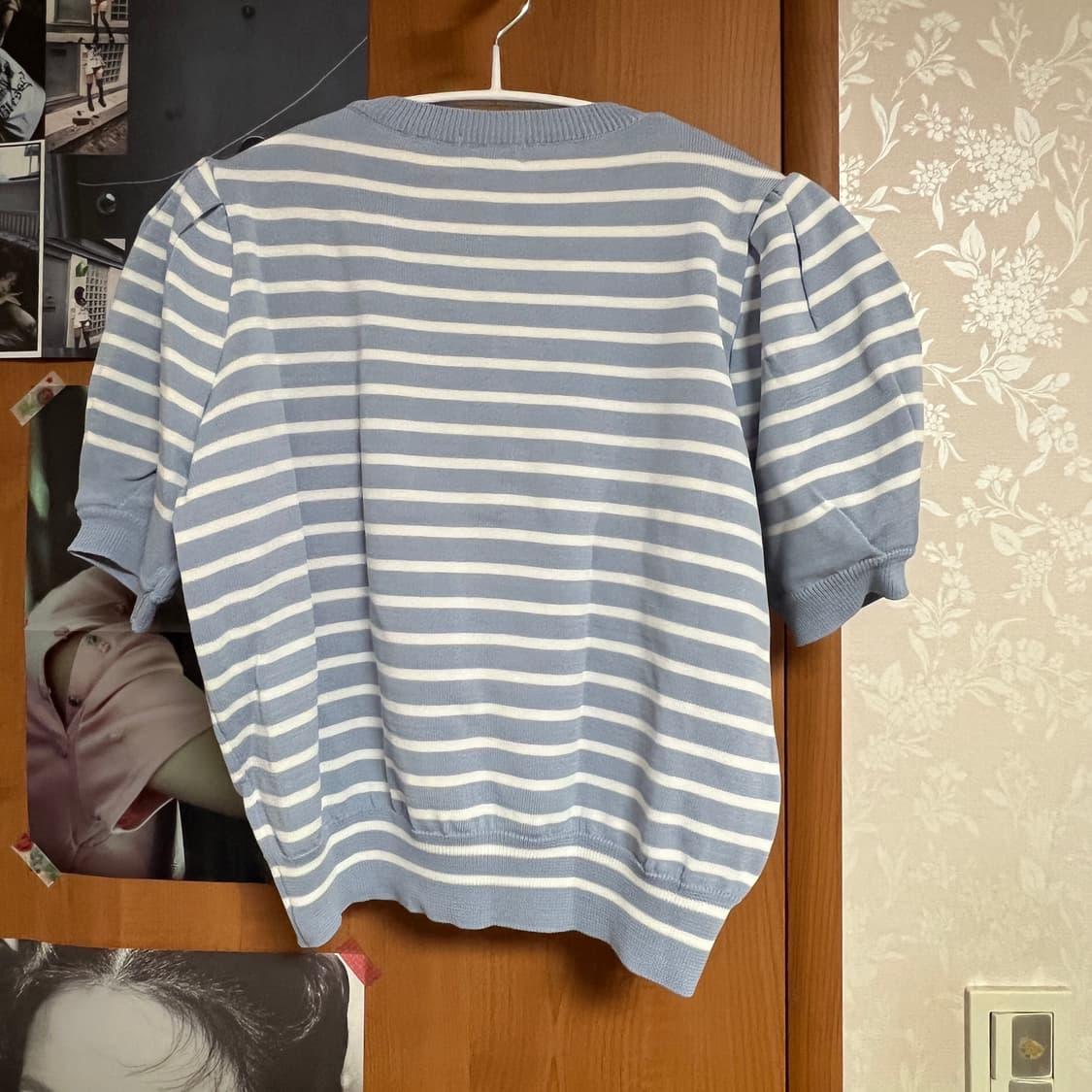 레터프롬문 반팔 셔링 니트 상품이미지2