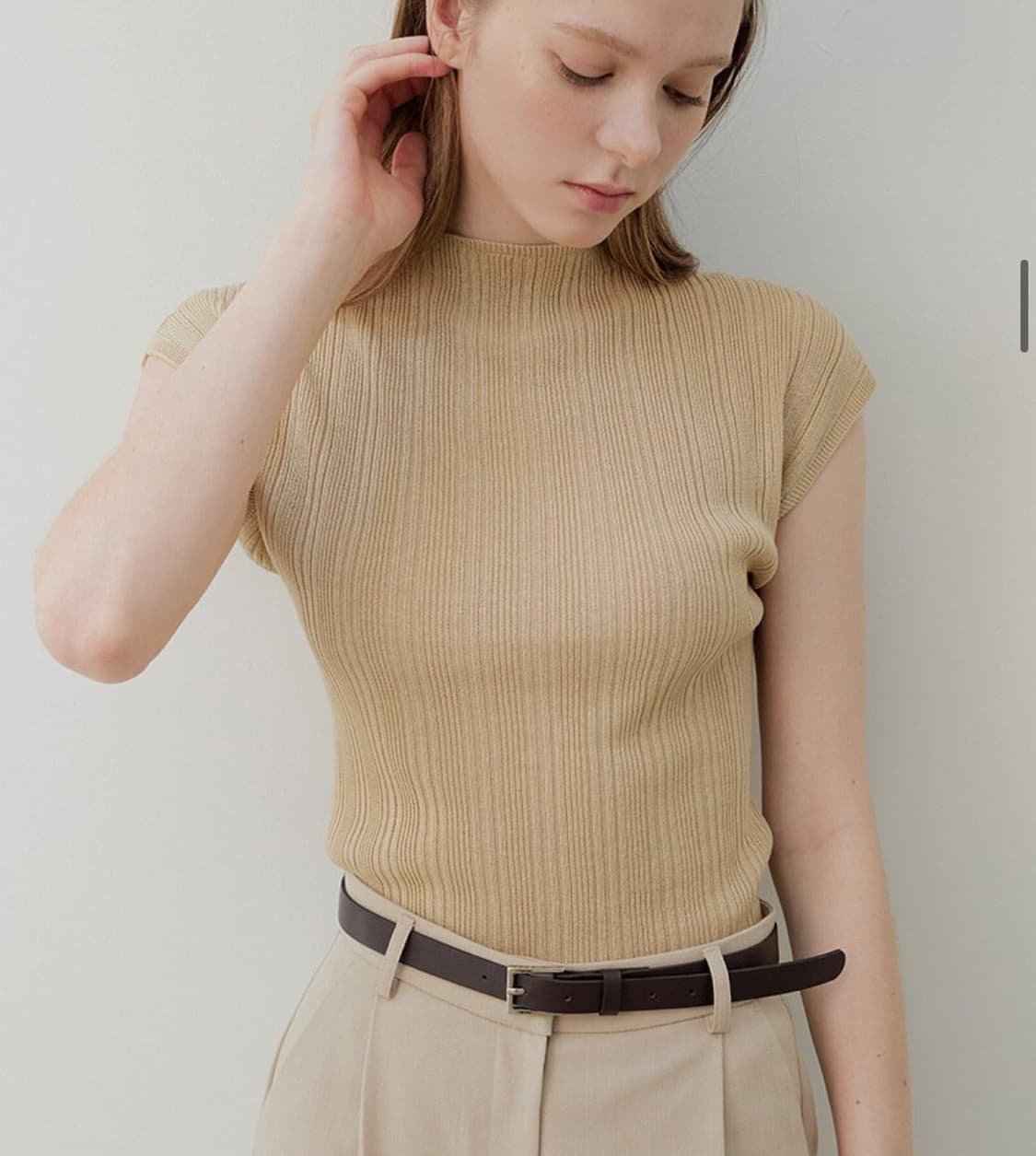 누토프 린넨 니트 베이지  상품이미지2
