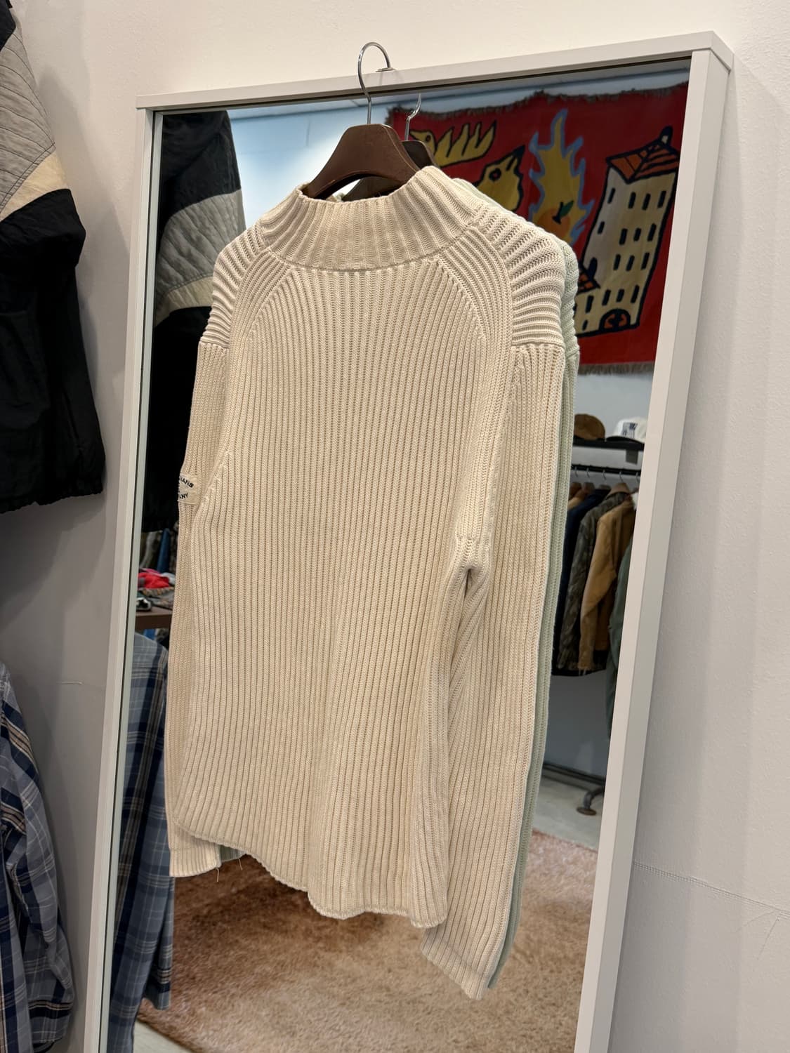 90-00s Polo Jeans 폴로 진스 리브드 터틀넥 니트 상품이미지4