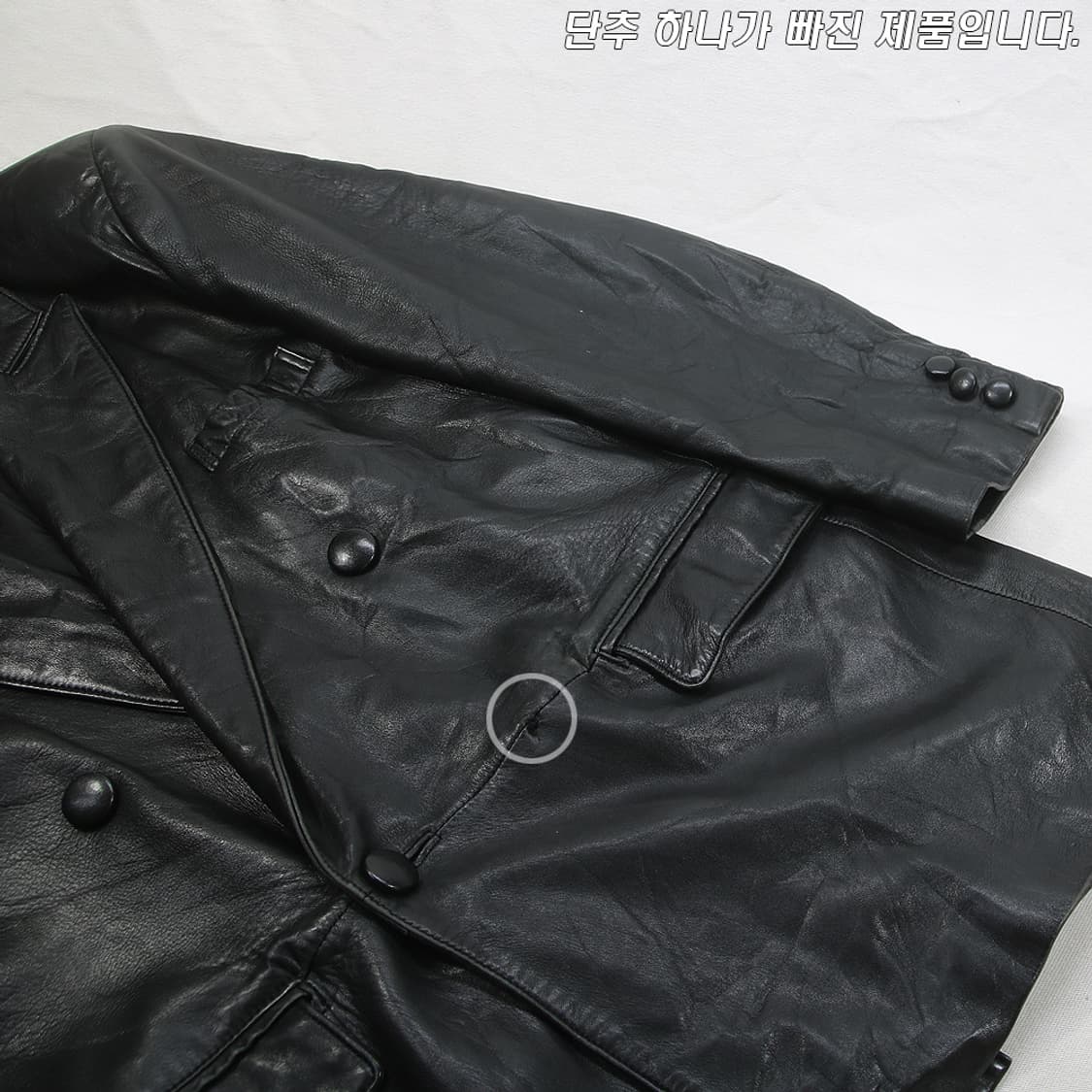 (착용컷) modajtaliana 더블 레더 자켓 M 상품이미지6