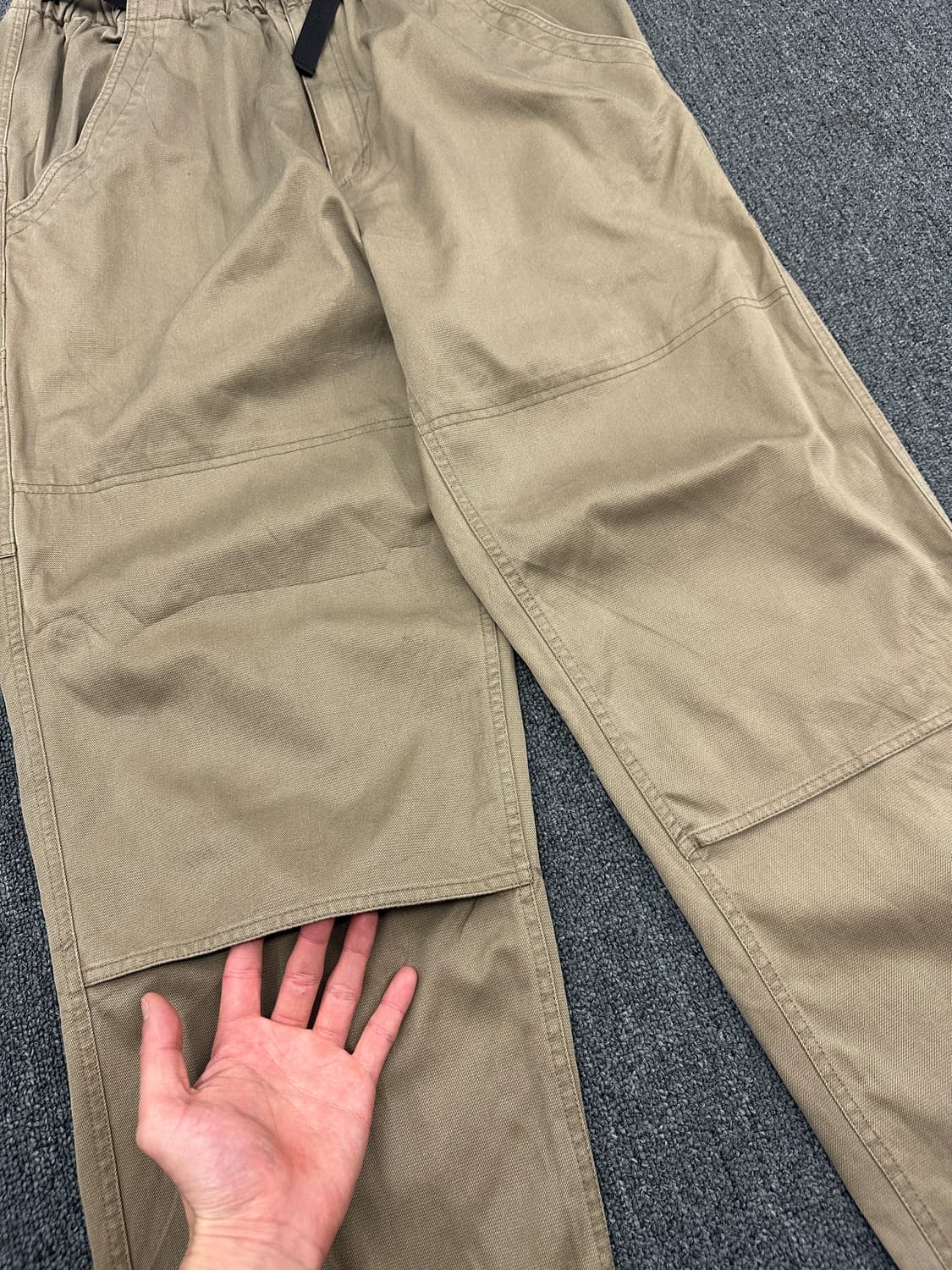 XL) 콜롬비아 베이지 더블니 코튼팬츠 상품이미지3