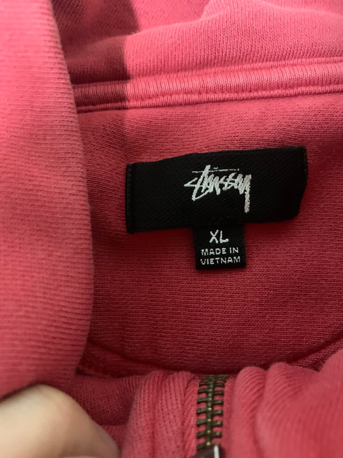 스투시 반집업 맨투맨 레드(XL) 상품이미지3