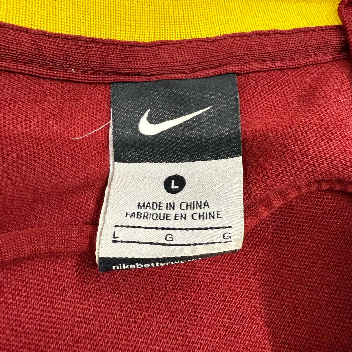 나이키 바르셀로나 버건디 옐로우 져지  상품이미지5