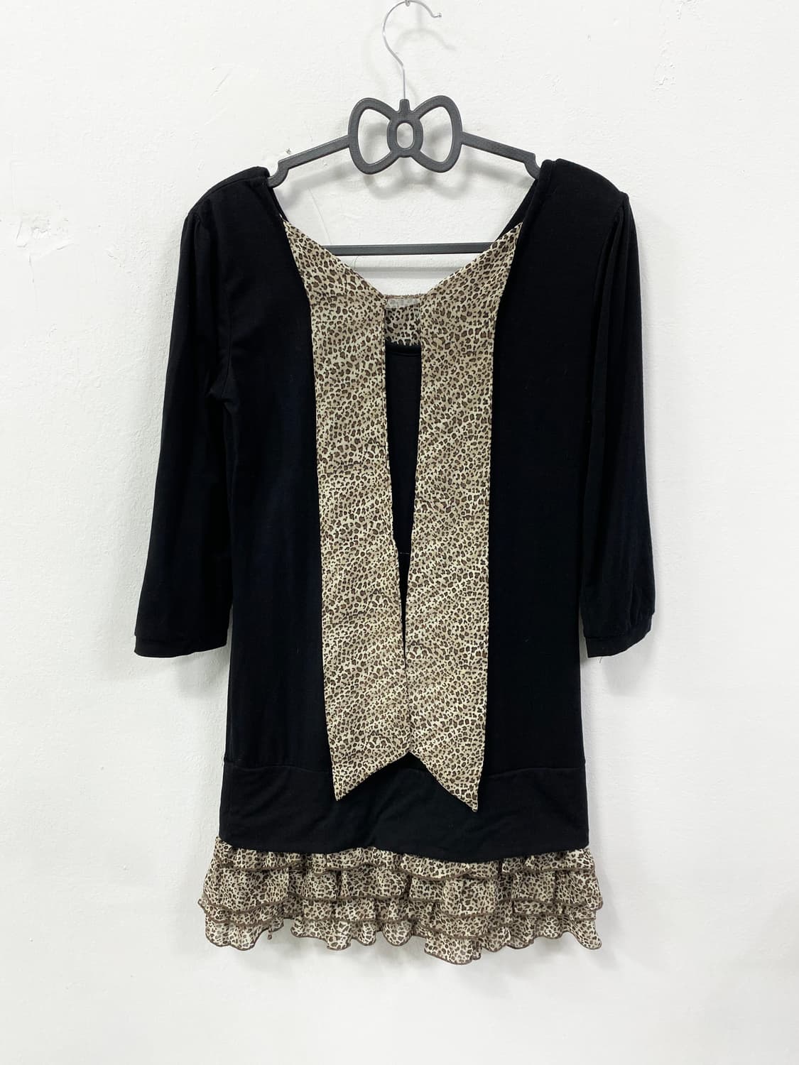 [CHU XXX] 오네갸루 레오파드 리본 원피스 상품이미지7