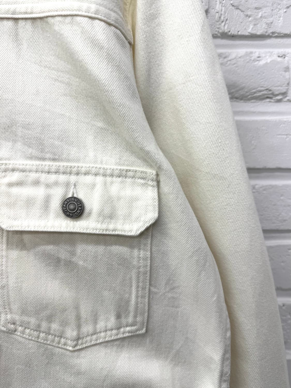 Gu 화이트 데님 트러커 자켓 상품이미지4