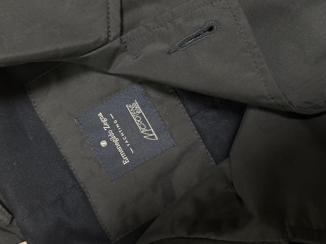 에르메네질도 제냐 패디드 라글란 코트 차콜 상품이미지5