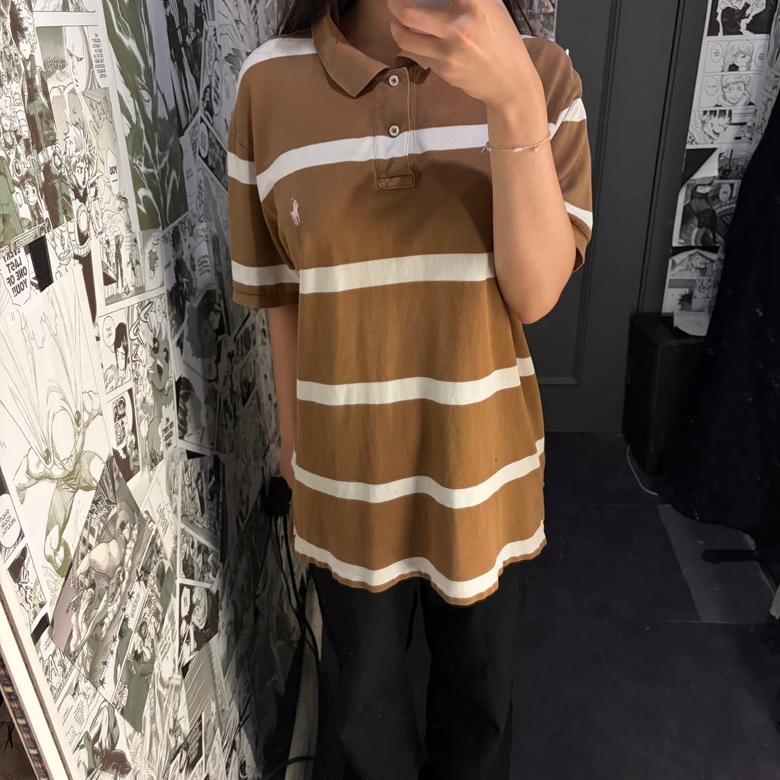 폴로랄프로렌 브라운 카라 티셔츠 상품이미지3