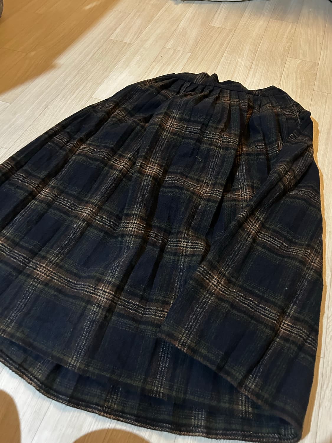 빈티지 체크 롱 스커트 상품이미지2