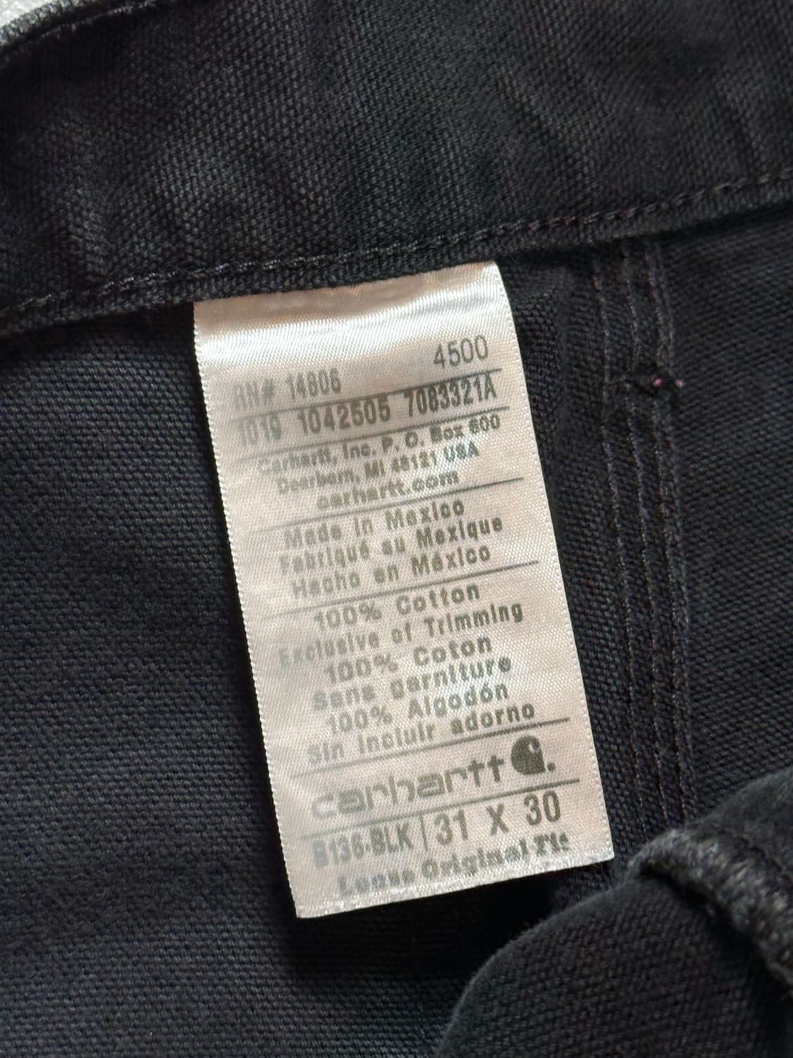 OG 칼하트 B01 더블니 블랙 칼하트 썩블니 워크팬츠 상품이미지10