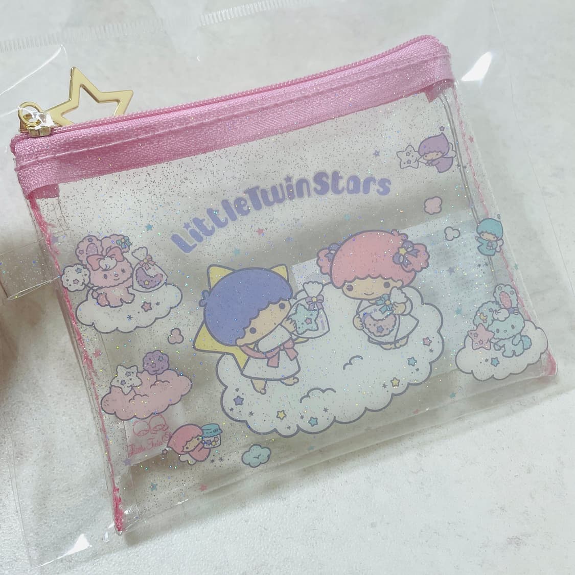 산리오 리틀트윈스타 글리터 파우치 연핑 상품이미지2