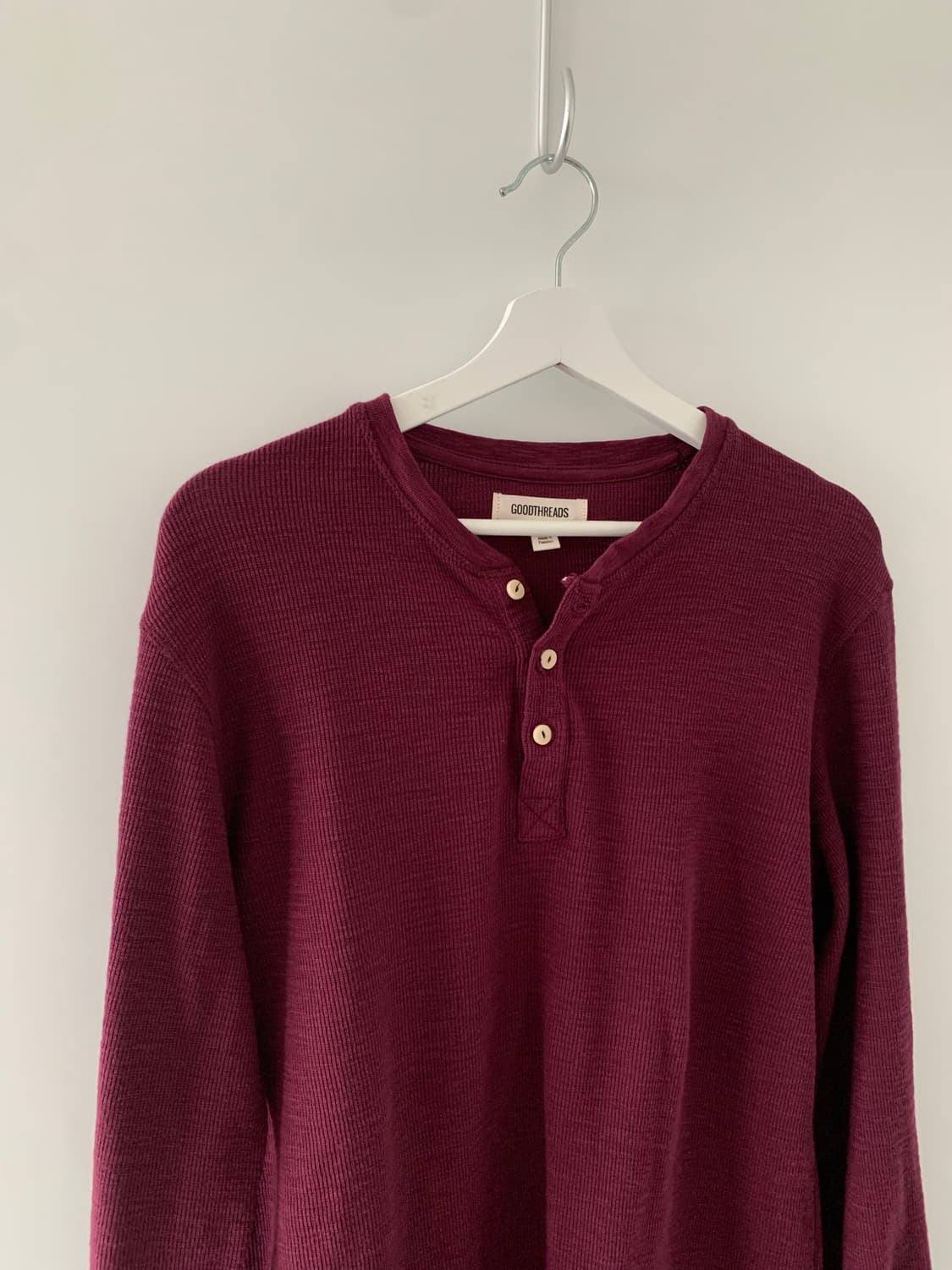 버건디 헨리넥 맨투맨 상품이미지2