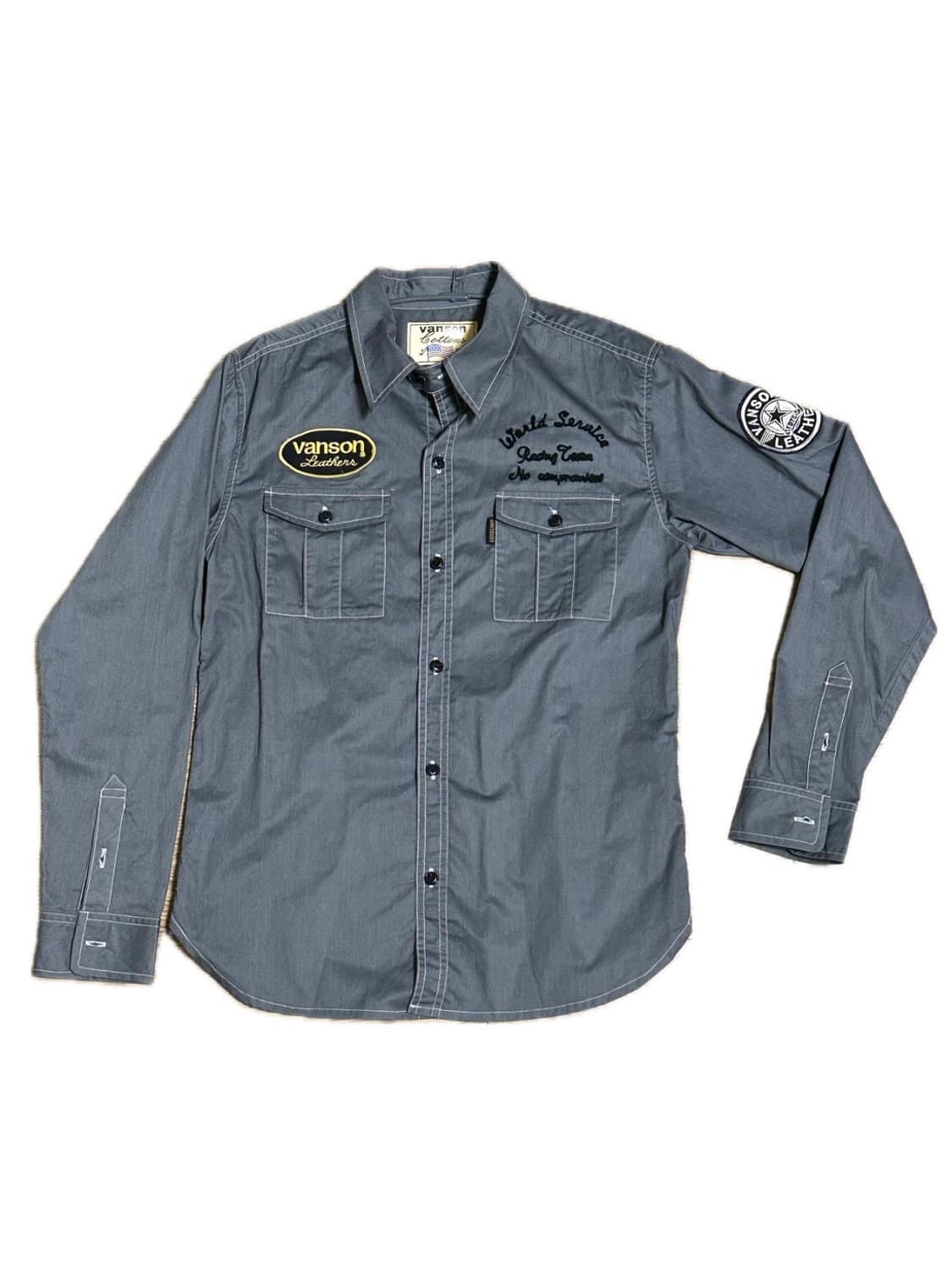 밴슨 레더 라이더 셔츠 그레이 M 상품이미지2