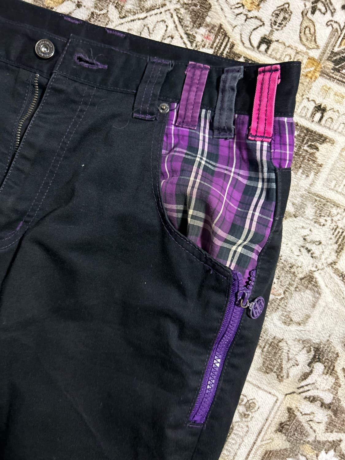 90‘s B-One Soul gal pocket detailed chec 상품이미지2