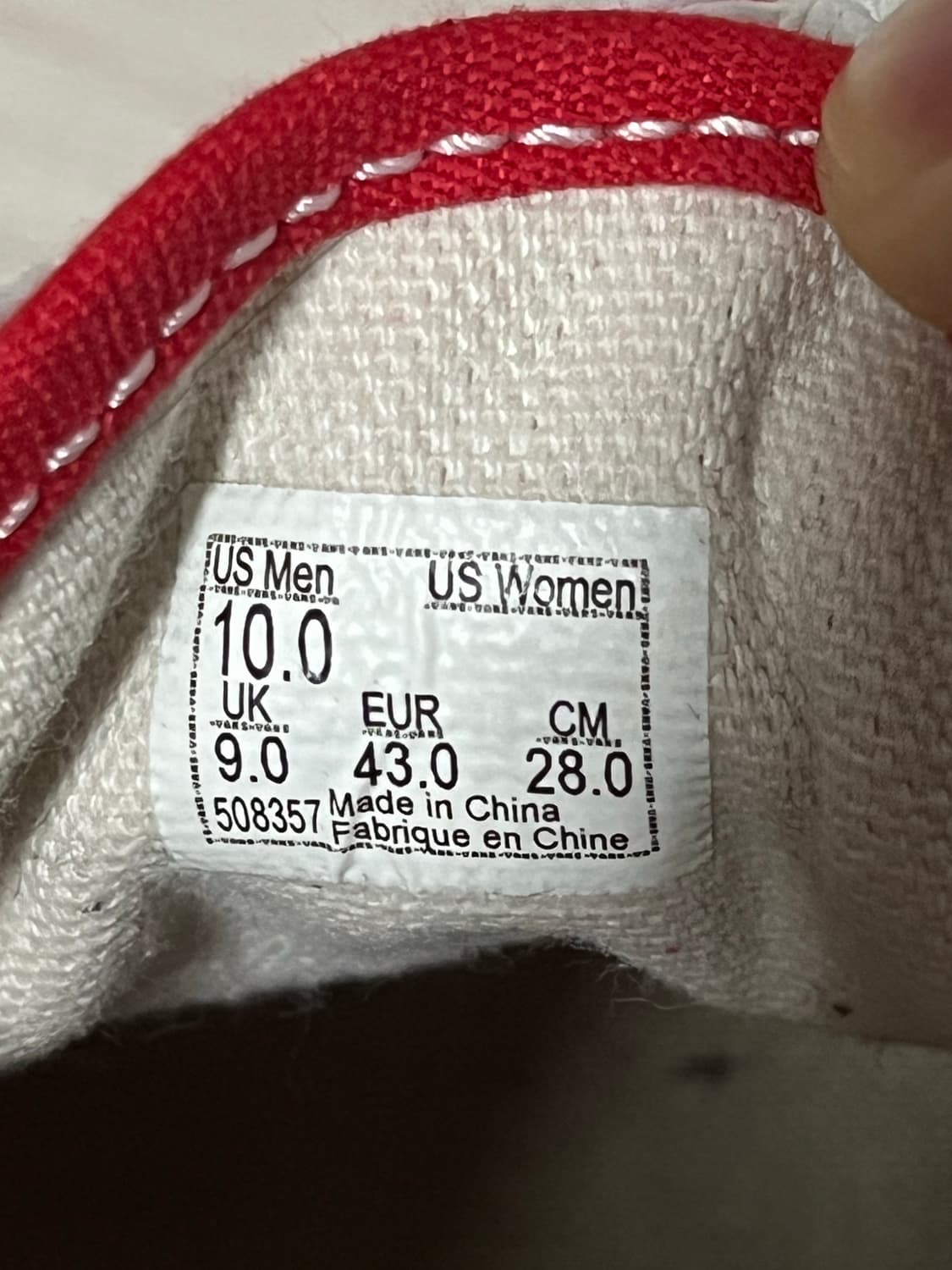 280 반스 VANS 어센틱 레드 헬스장 신발 운동화 단화 스니커즈  상품이미지8