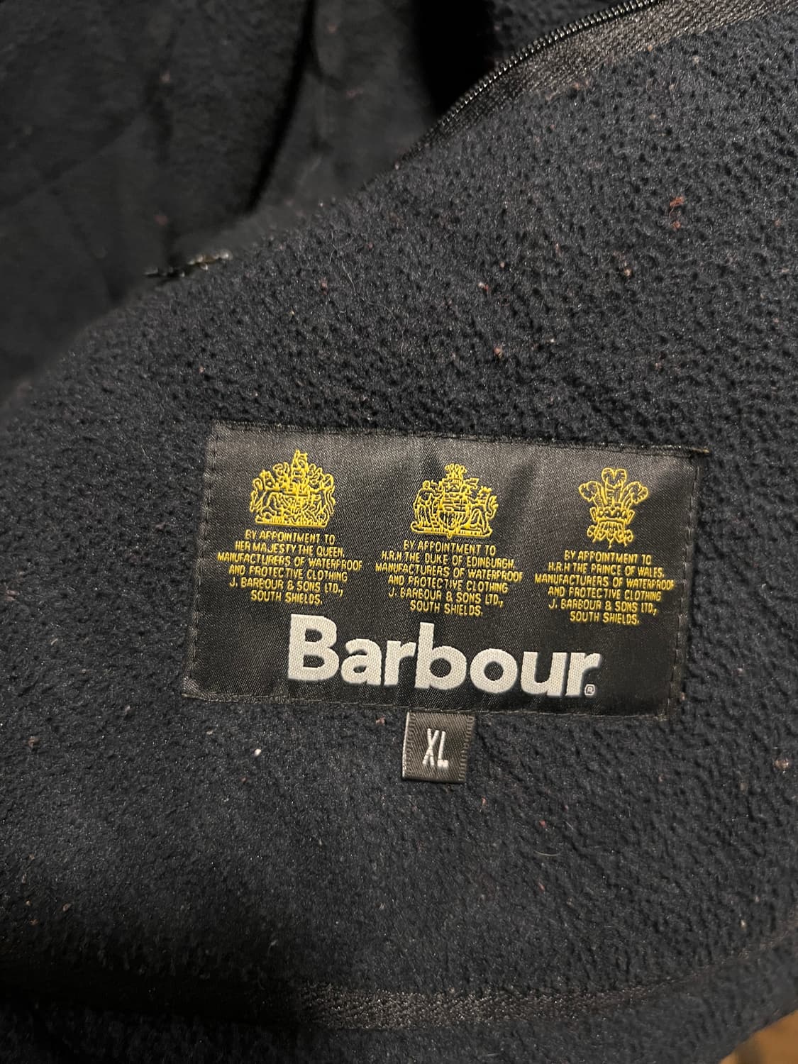 [XL]Barbour 바버 블랙 왁스드 코튼 퀼팅 자켓 상품이미지7