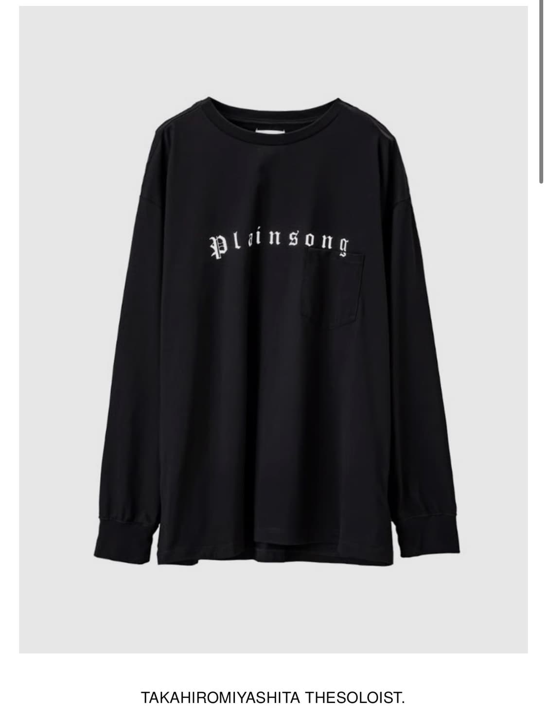 OVERSIZED L/S TEE - PLAINSONG (BLACK) 상품이미지7