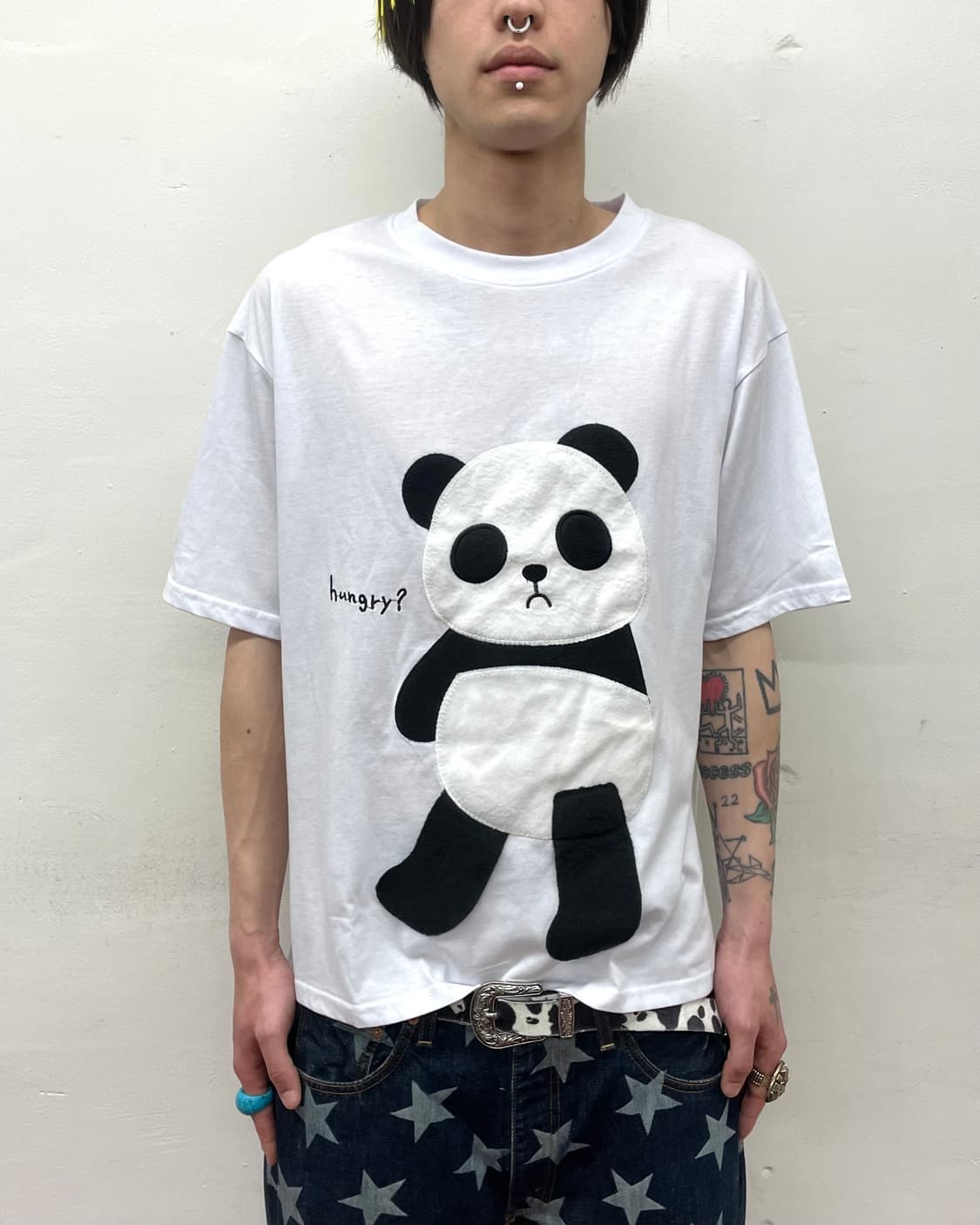3D Panda White T-shirt 상품이미지1