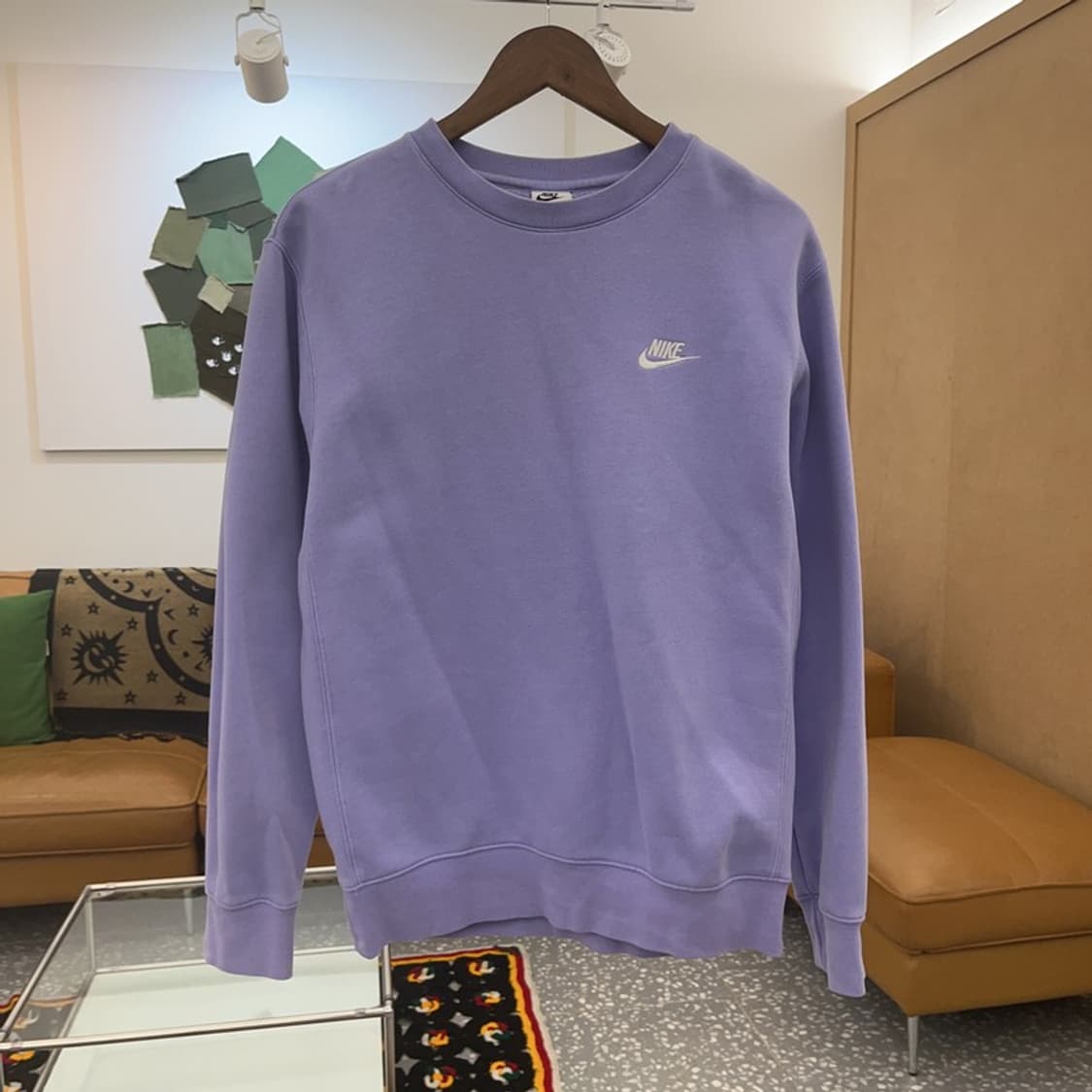 나이키 Y2K 여리 바이올렛 연보라 기모 맨투맨 M C07367 상품이미지3