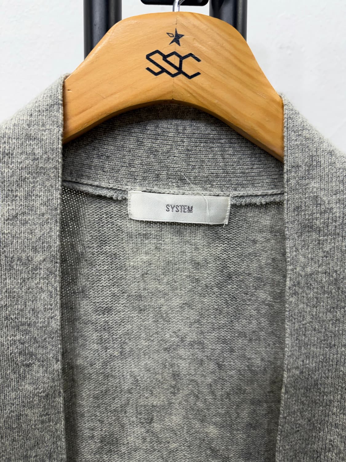 정품) SYSTEM 시스템 한섬 회색 가디건 90F 상품이미지5
