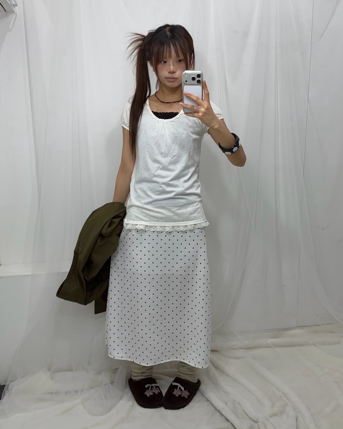 𖤐카키 너드 모리set𖤐  상품이미지3