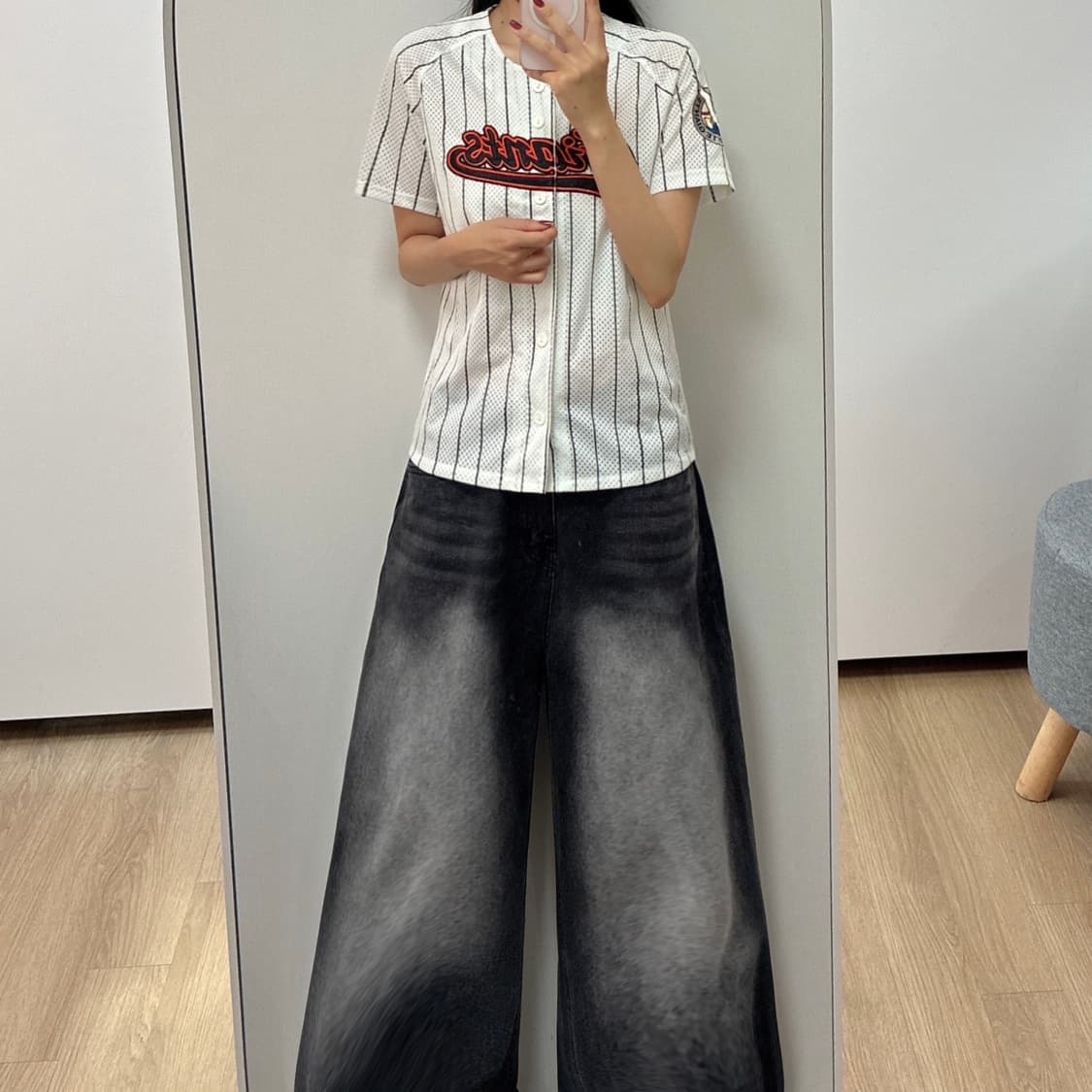 롯데자이언츠 네포스 노마킹 올드 반팔 유니폼 상품이미지1