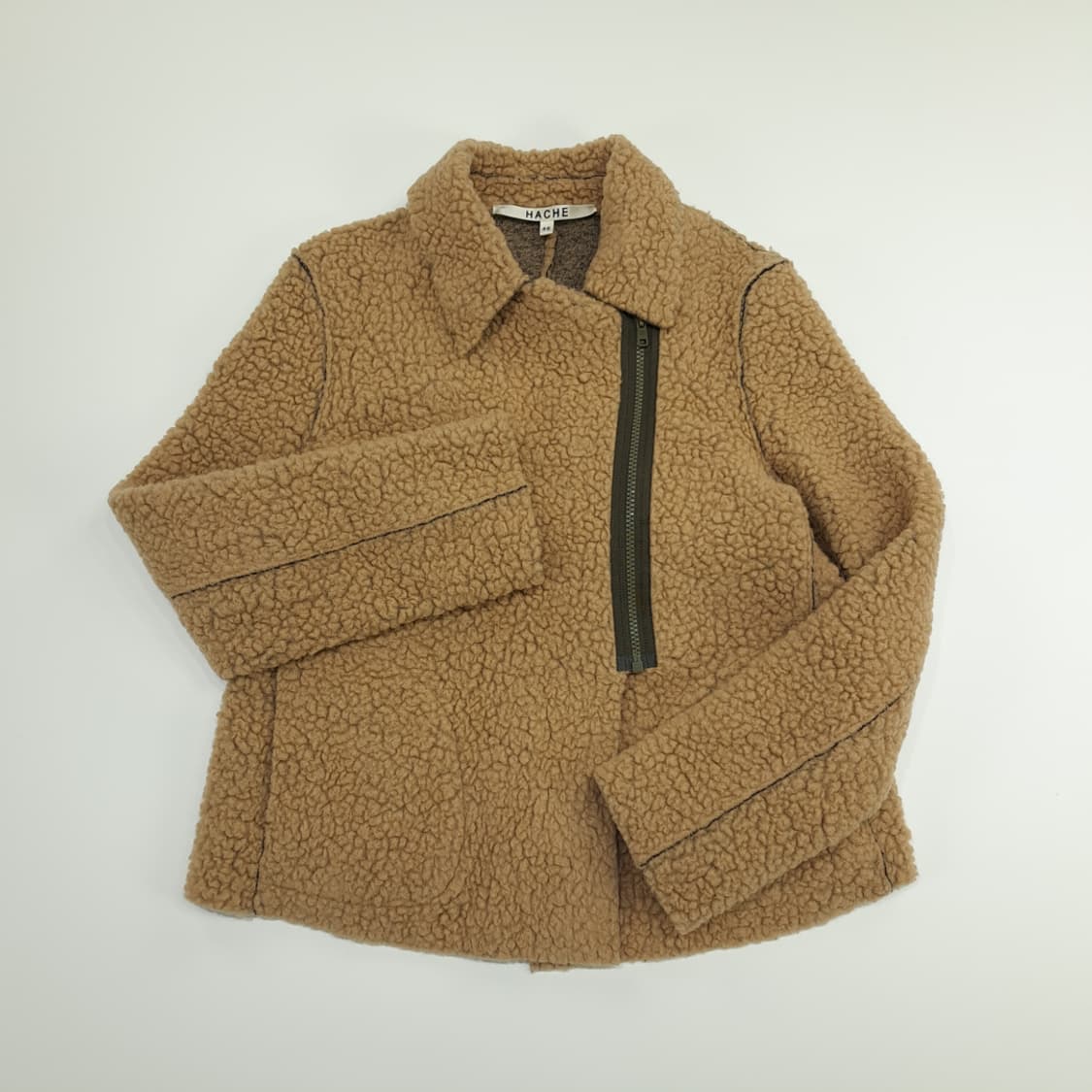 CN719W L HACHE 이탈리안 테디베어 시어링 울자켓 상품이미지2