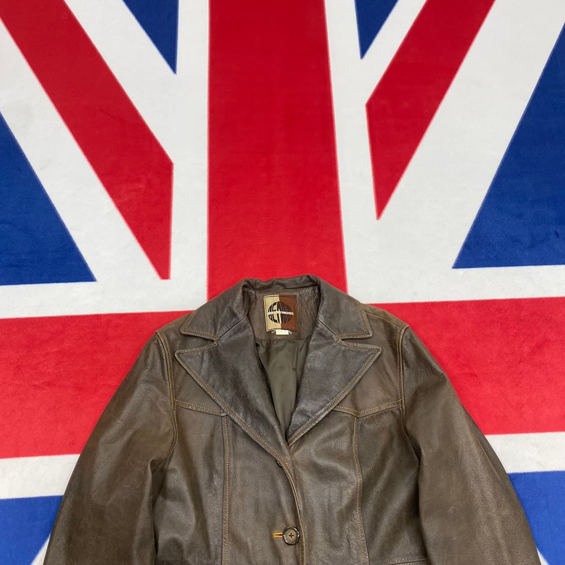 빈티지 소가죽 자켓 실측 여성 55 상품이미지2