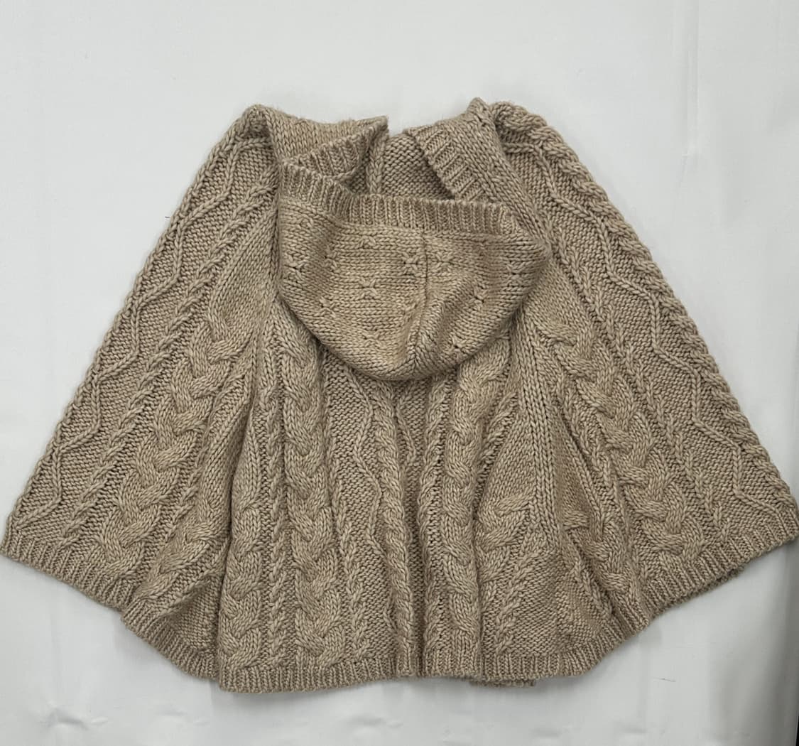 🍮사와코의 꽈베기 후드 케이프 망토🍮 판초 그런지 에스닉 히피 아우터 상품이미지5