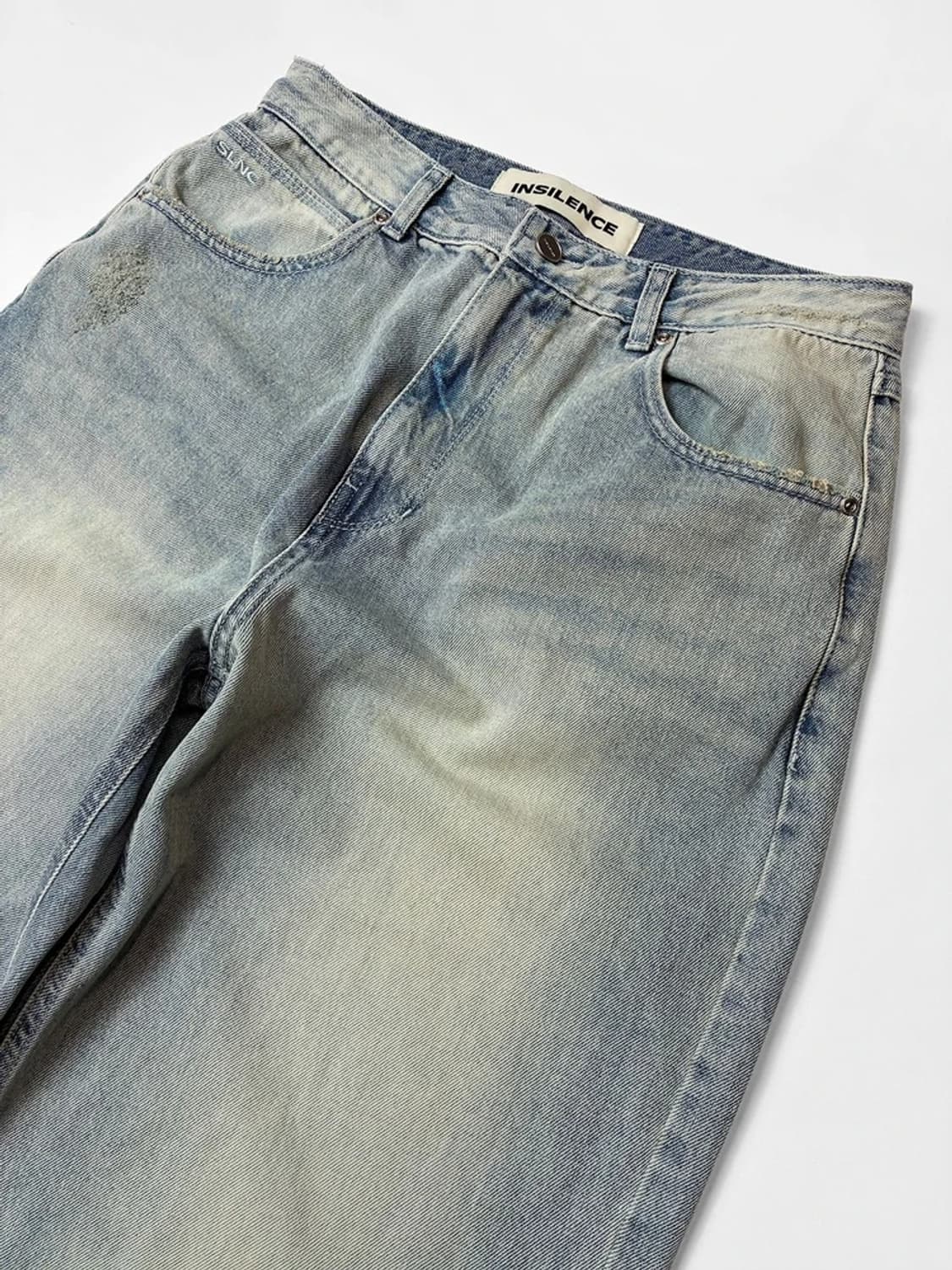 인사일런스 워시드 와이드 데님 팬츠 PN5637 상품이미지2
