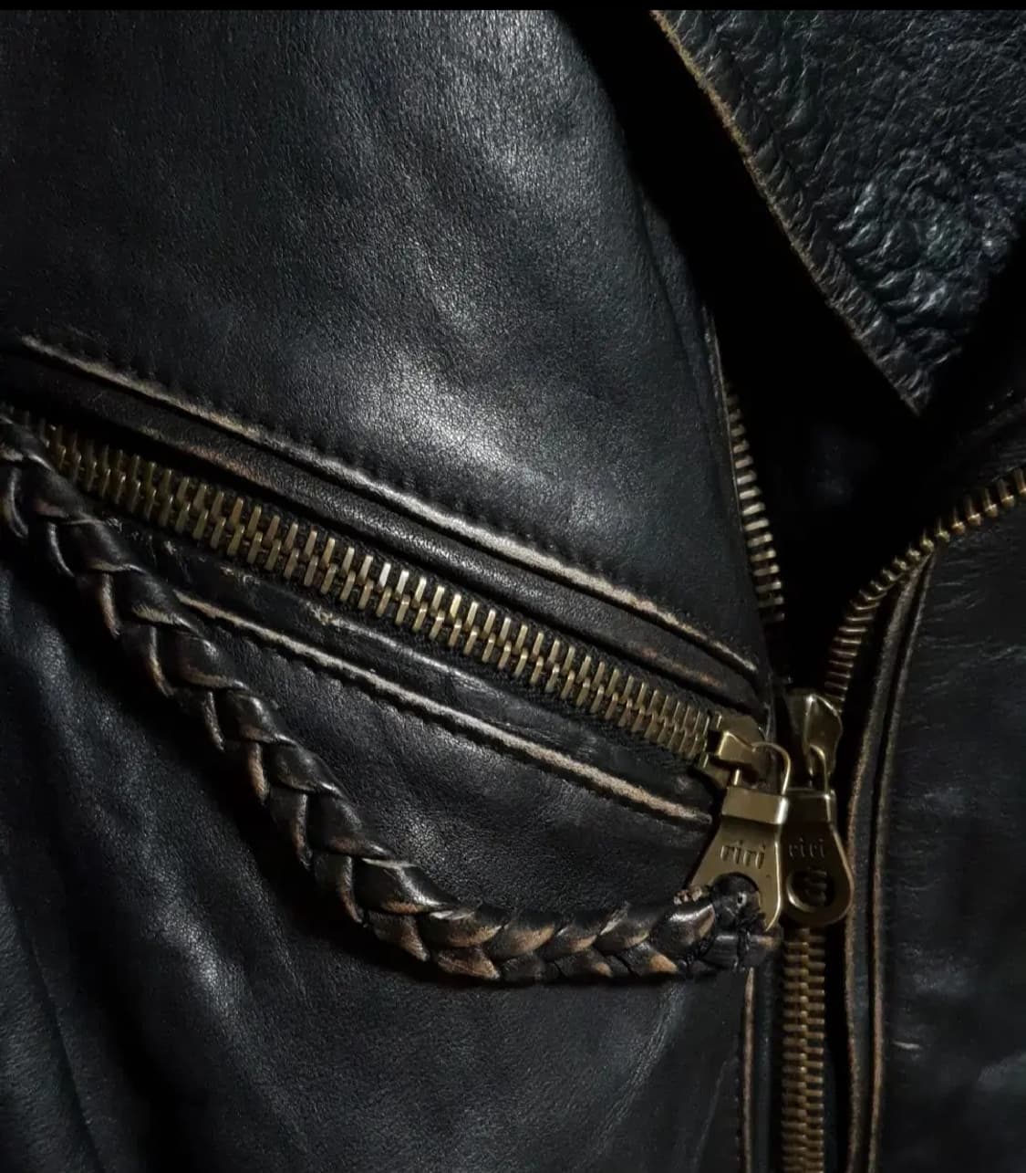 차심 소가죽 독일 벨티드 라이더자켓 상품이미지4